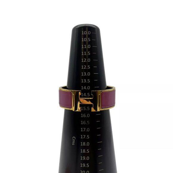 HERMES Clic Clac GM Rose Purple Bracelet Metallic - Picture 9 of 11